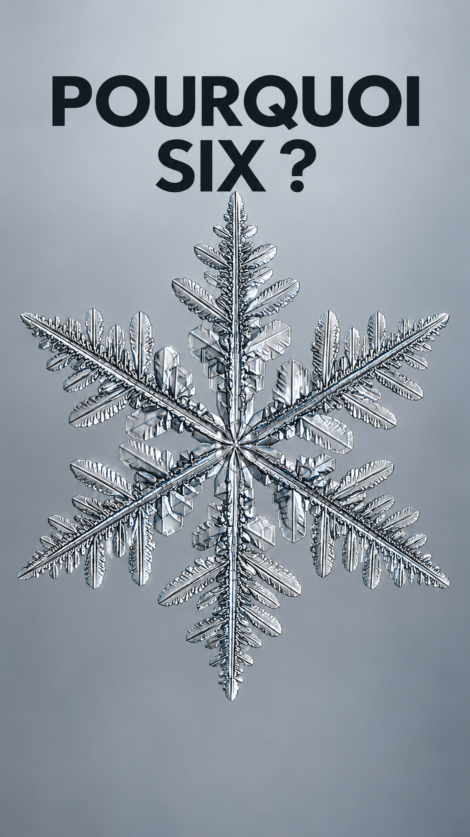 Un cristal de neige à six branches, couverture Pourquoi six